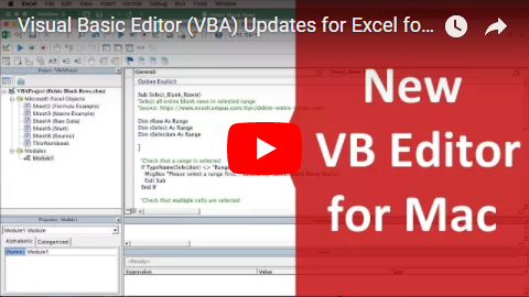 Excel For Mac Write Vba